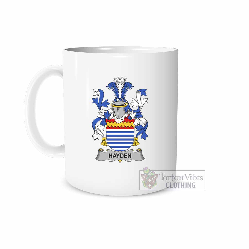 Hayden Irish Clan Coat of Arms Ceramic Mug White - 2D-tartanvibesclothing