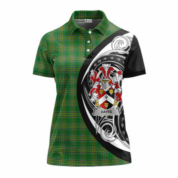 Tartan Vibes Clothing Hayes Irish Clan Women's Polo Shirt Celtic Circle Style