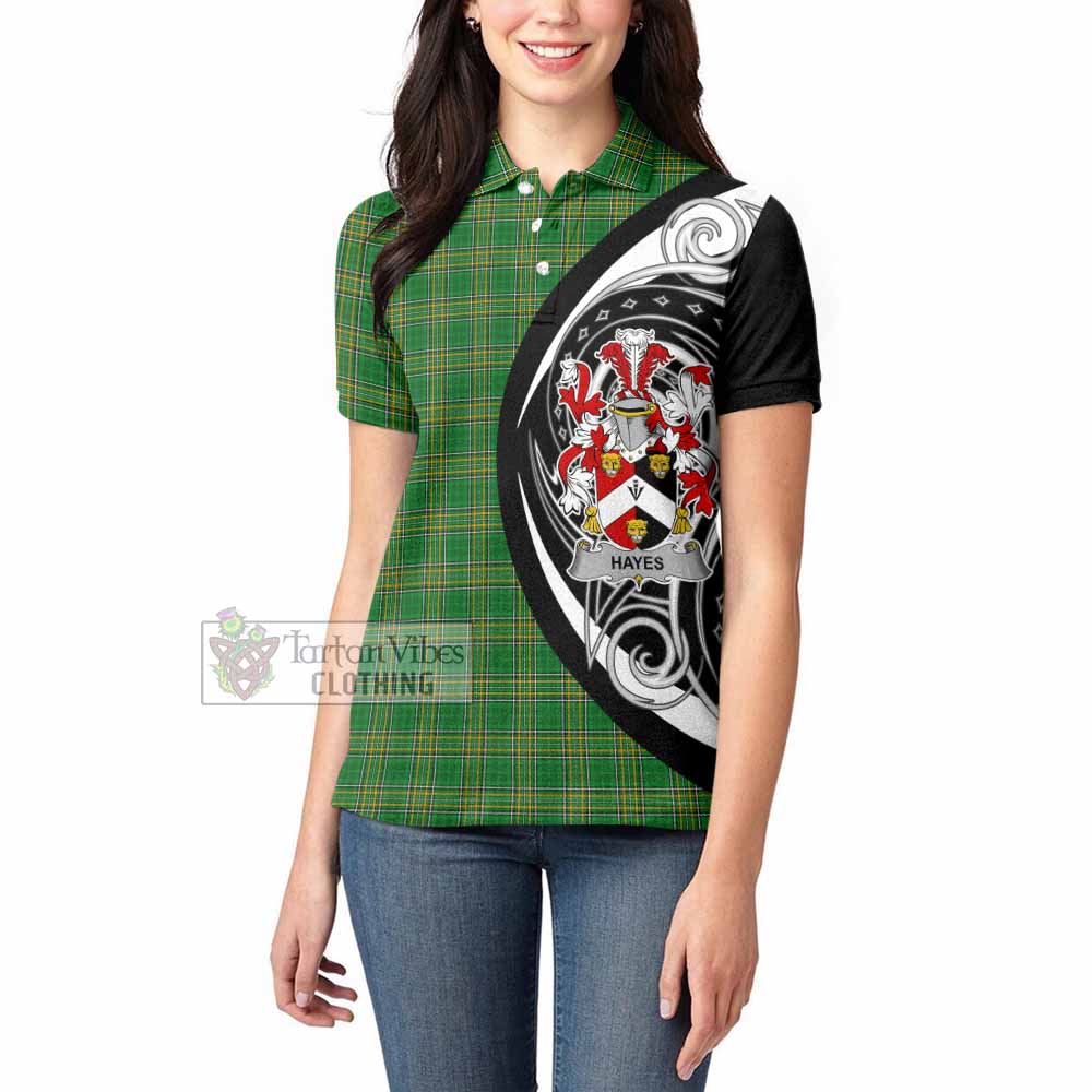 Tartan Vibes Clothing Hayes Irish Clan Women's Polo Shirt Celtic Circle Style
