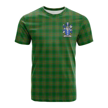 Healey Irish Clan Tartan Cotton T-shirt with Coat of Arms Kid's Shirt - Tartan Vibes Clothing
