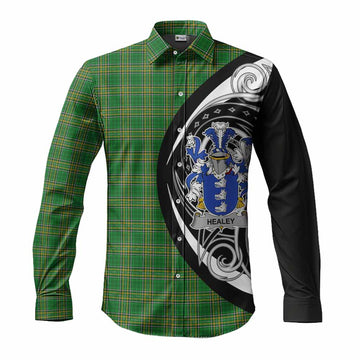 Healey Irish Clan Long Sleeve Button Shirt Celtic Circle Style Men's Shirt S - Tartan Vibes Clothing