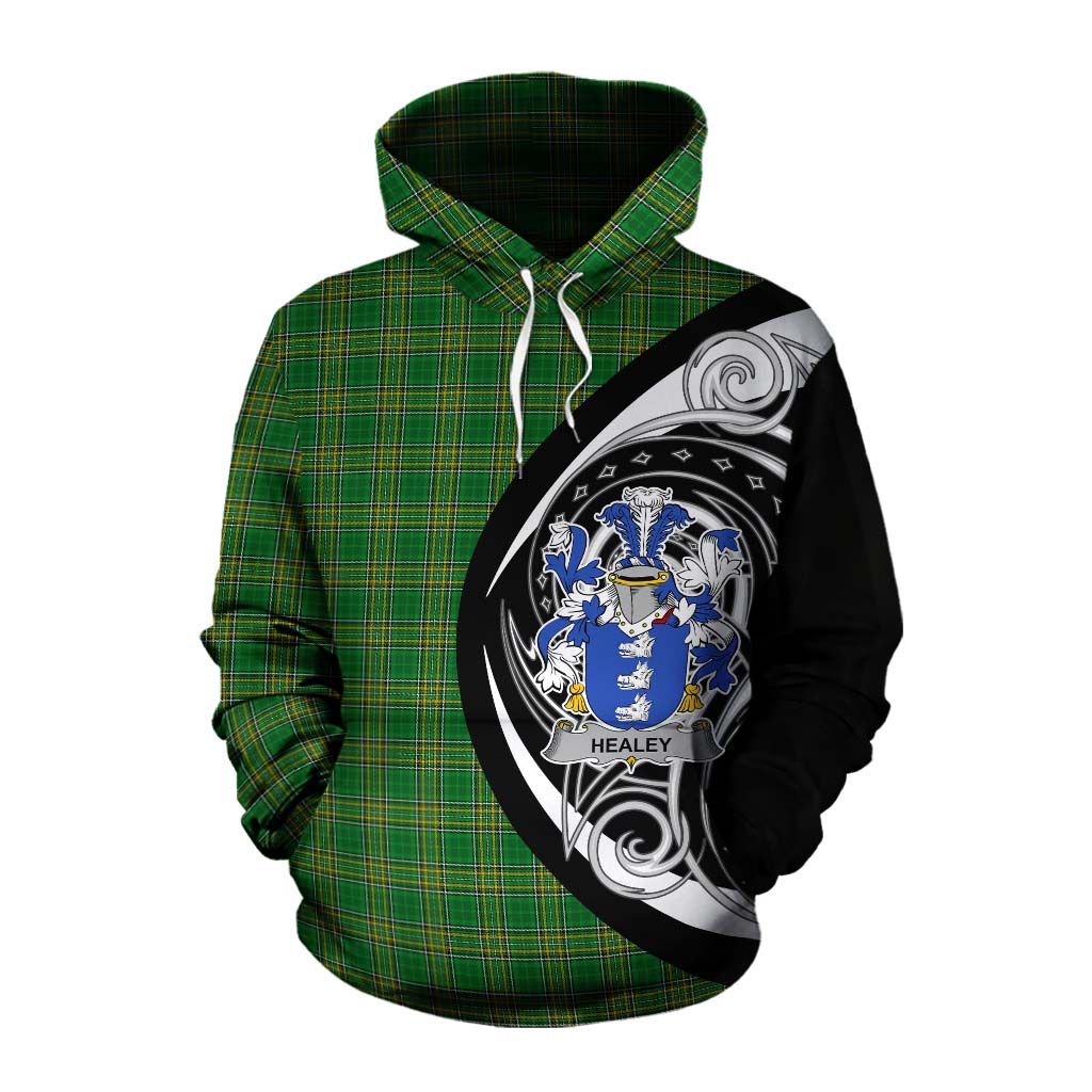Tartan Vibes Clothing Healey Irish Clan Cotton Hoodie Celtic Circle Style