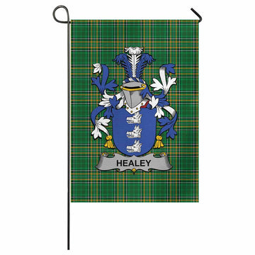 Healey Irish Clan Tartan Garden Flag with Coat of Arms