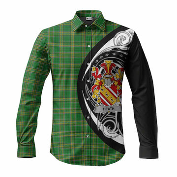 Heath Irish Clan Long Sleeve Button Shirt Celtic Circle Style Men's Shirt S - Tartan Vibes Clothing
