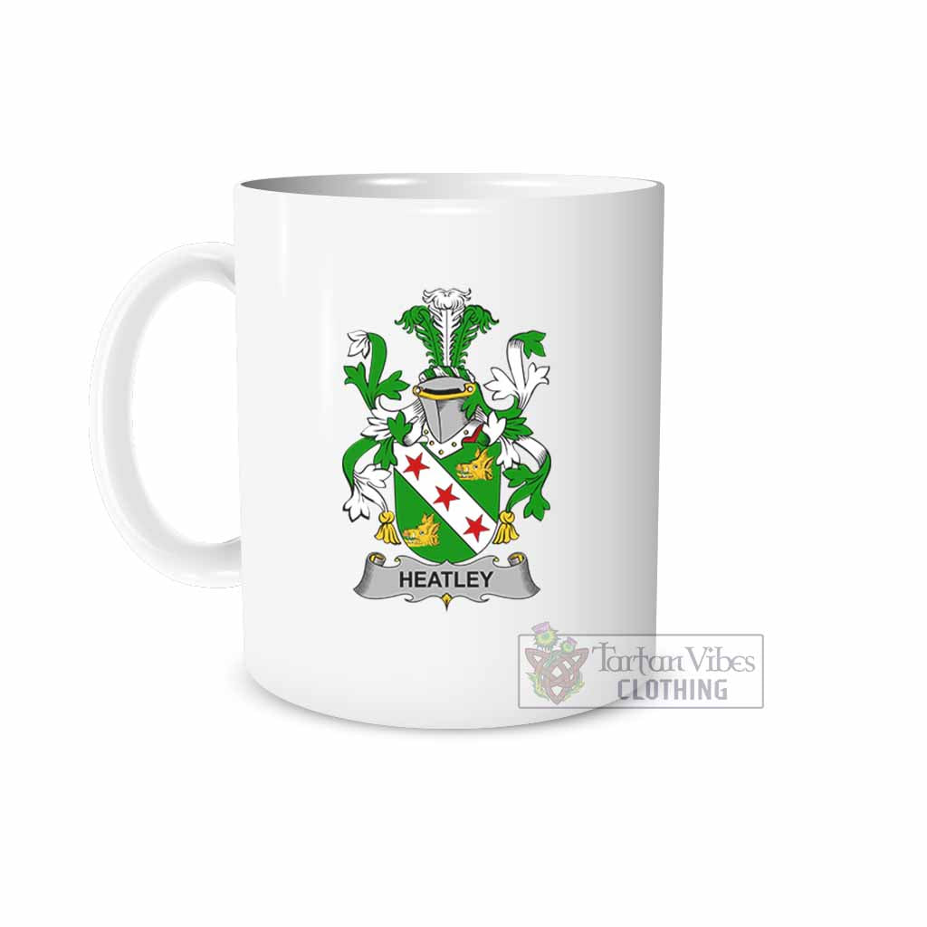 Heatley Irish Clan Coat of Arms Ceramic Mug White - 2D-tartanvibesclothing