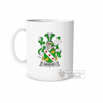 Tartan Vibes Clothing Heatley Irish Clan Coat of Arms Ceramic Mug