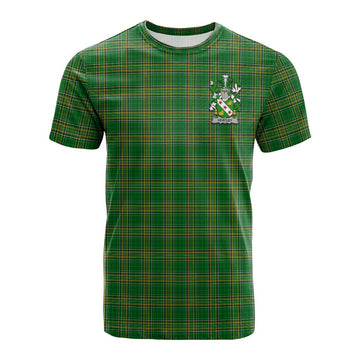 Heatley Irish Clan Tartan Cotton T-shirt with Coat of Arms Kid's Shirt - Tartan Vibes Clothing
