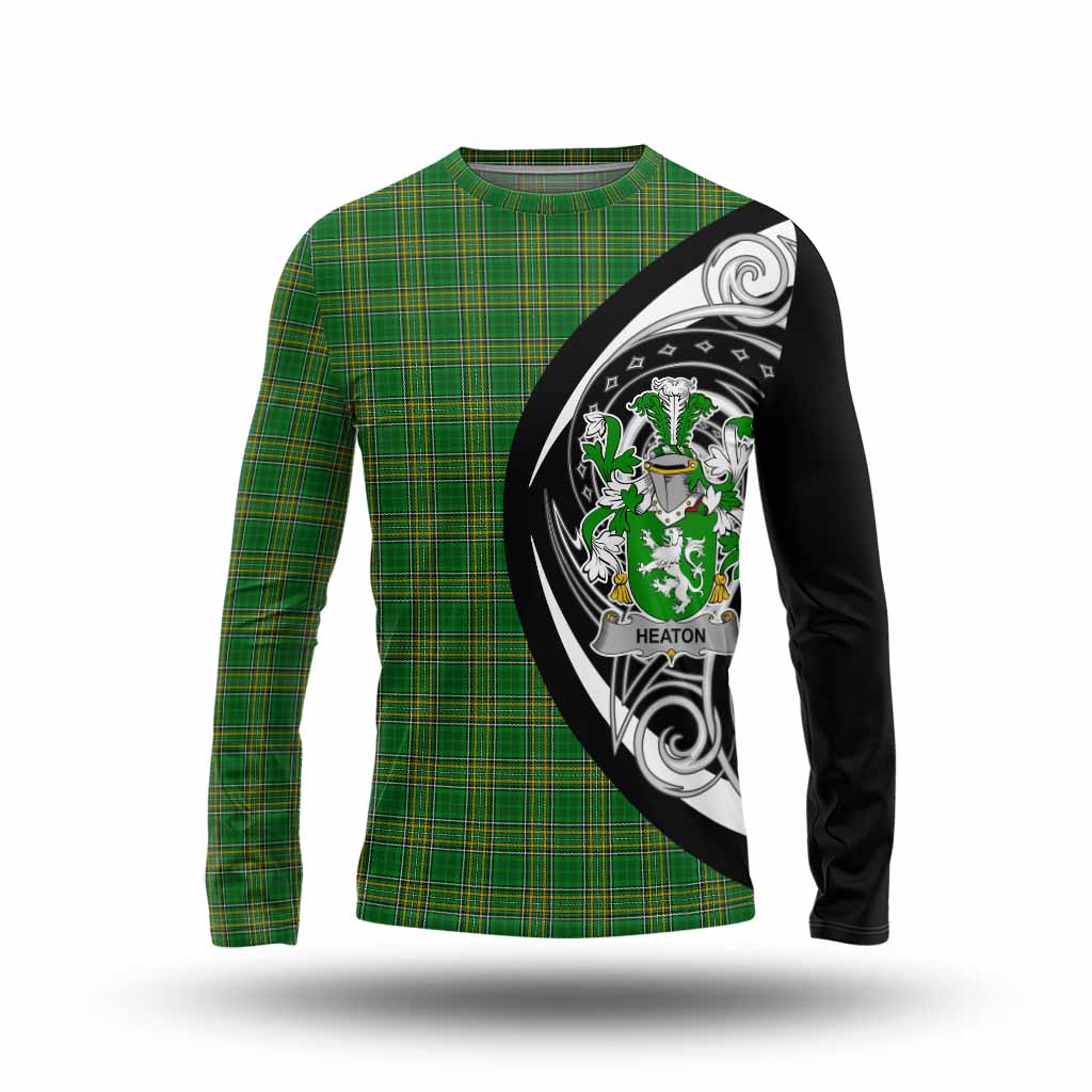 Tartan Vibes Clothing Heaton Irish Clan Long Sleeve T-Shirt Celtic Circle Style
