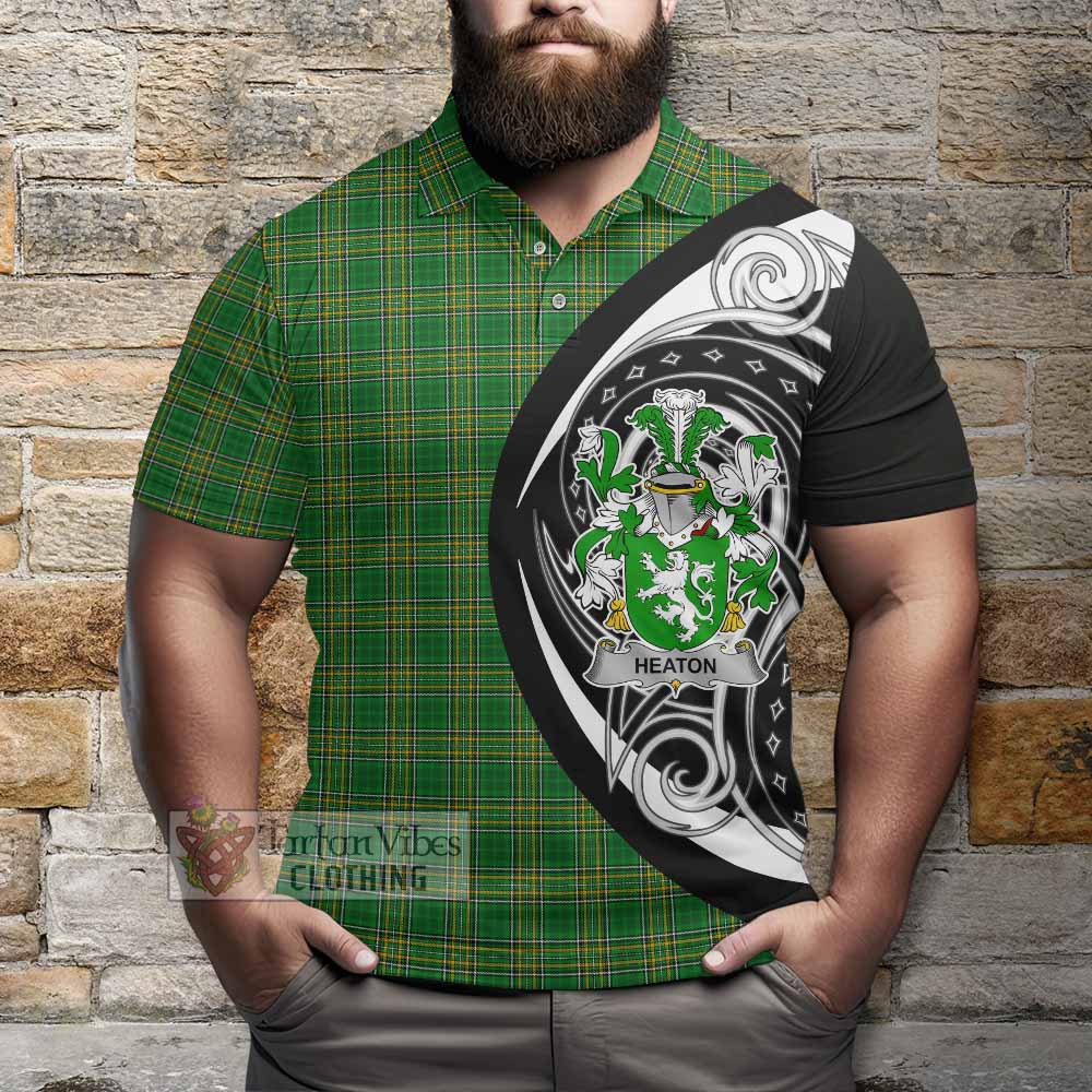 Heaton Irish Clan Polo Shirt Celtic Circle Style - Tartan Vibes Clothing