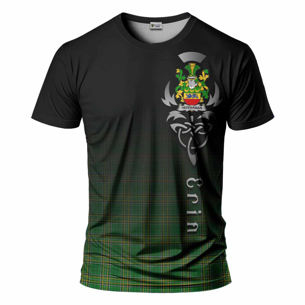 Tartan Vibes Clothing Heffernan Irish Clan T-Shirt with Coat of Arms Erin Go Bragh Celtic Inspired