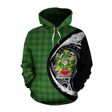 Tartan Vibes Clothing Heffernan Irish Clan Cotton Hoodie Celtic Circle Style