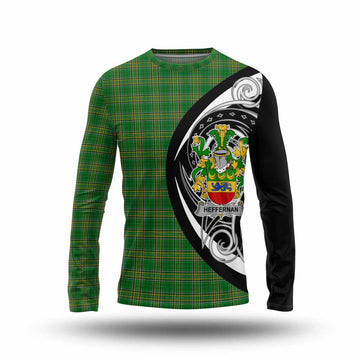 Tartan Vibes Clothing Heffernan Irish Clan Long Sleeve T-Shirt Celtic Circle Style