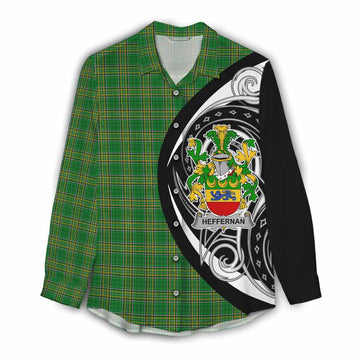 Tartan Vibes Clothing Heffernan Irish Clan Women's Casual Shirt Celtic Circle Style