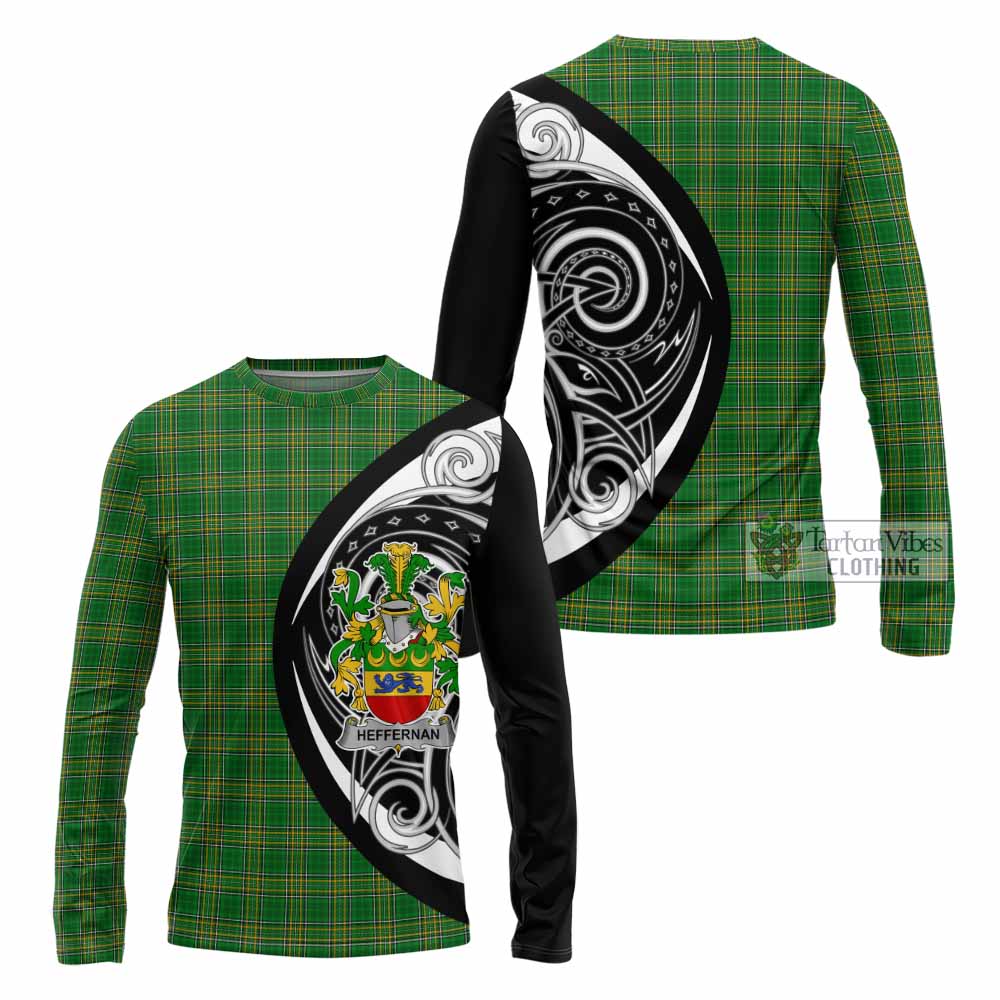 Tartan Vibes Clothing Heffernan Irish Clan Long Sleeve T-Shirt Celtic Circle Style