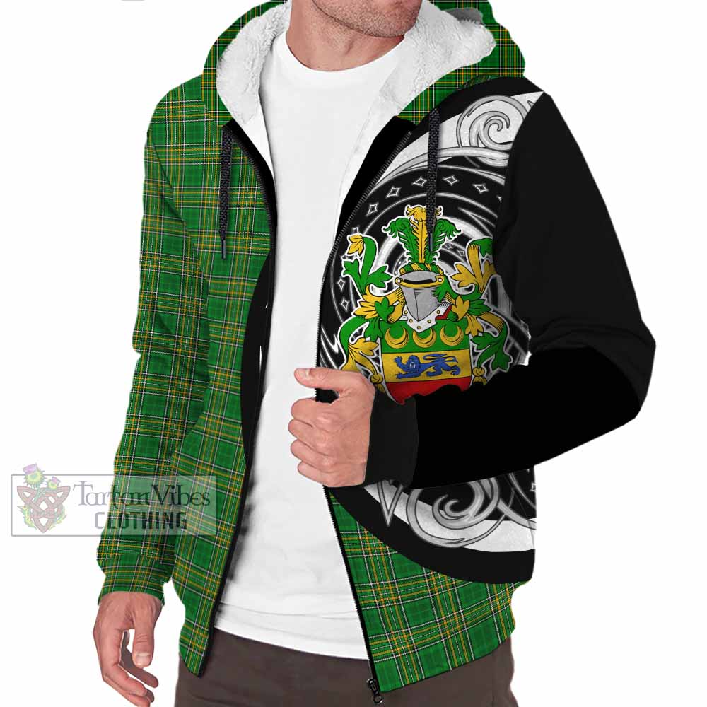 Tartan Vibes Clothing Heffernan Irish Clan Sherpa Hoodie Celtic Circle Style