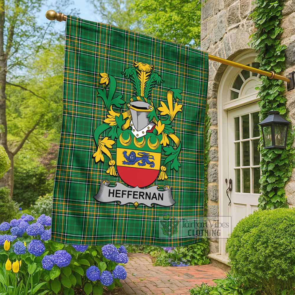 Heffernan Irish Clan Tartan Flag with Coat of Arms