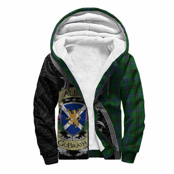 Tartan Vibes Clothing Henderson Tartan Family Crest Sherpa Hoodie Lion Rampant Royal Thistle Shield Celtic Inspired