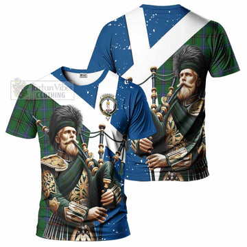 Tartan Vibes Clothing Henderson Tartan T-Shirt with Family Crest Scottish Bagpiper Vibes