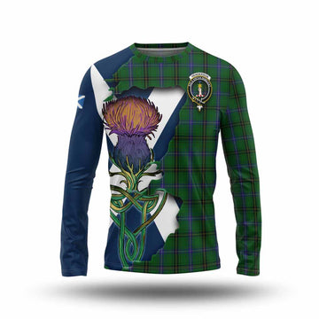 Tartan Vibes Clothing Henderson Tartan Family Crest Long Sleeve T-Shirt Scottish Thistle Celtic Inspired