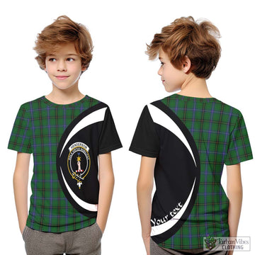 Henderson Tartan Kid T-Shirt with Family Crest Circle Style Youth XL Size14 - Tartan Vibes Clothing