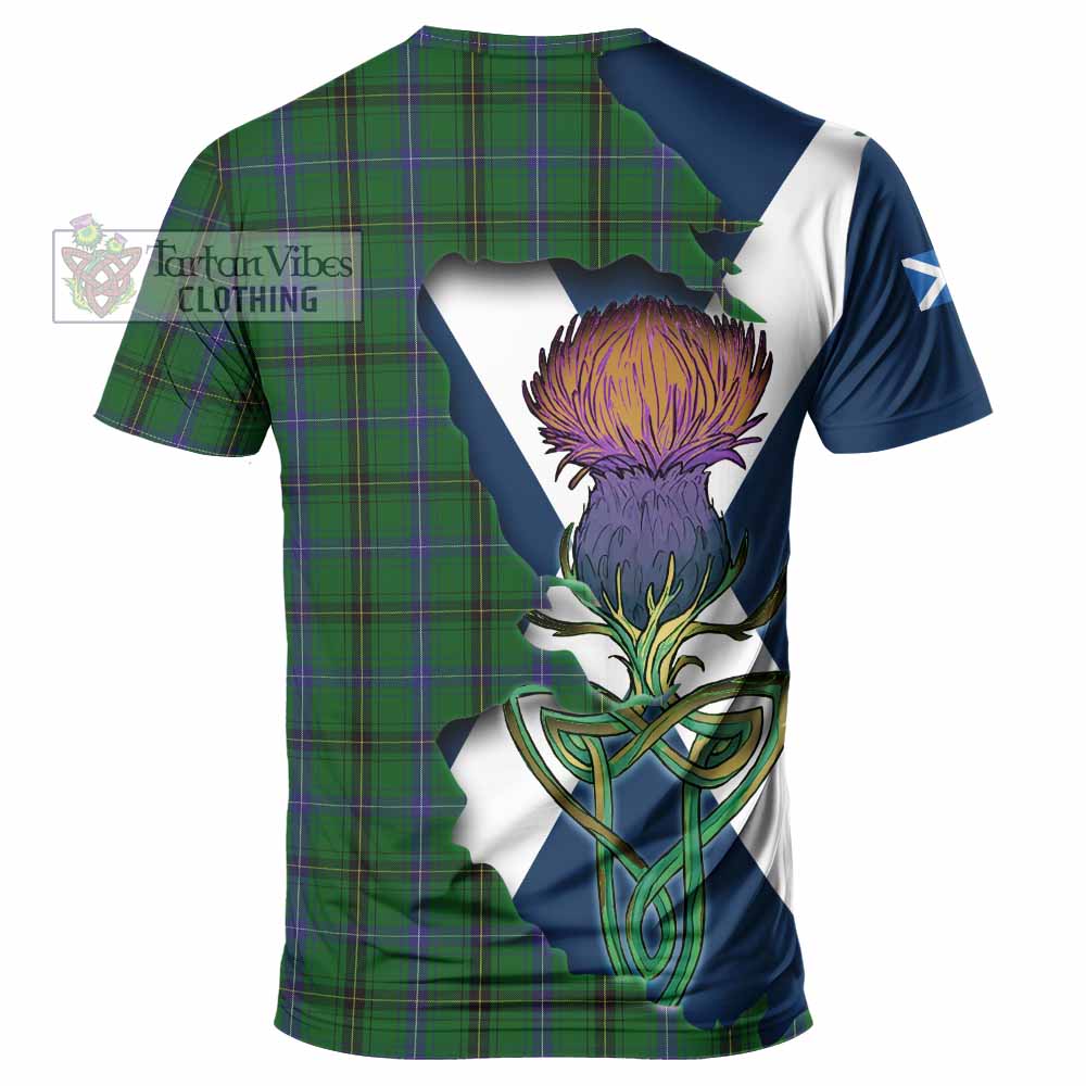 Tartan Vibes Clothing Henderson Tartan Family Crest T-Shirt Scottish Thistle Celtic Inspired