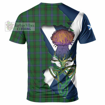 Tartan Vibes Clothing Henderson Tartan Family Crest T-Shirt Scottish Thistle Celtic Inspired