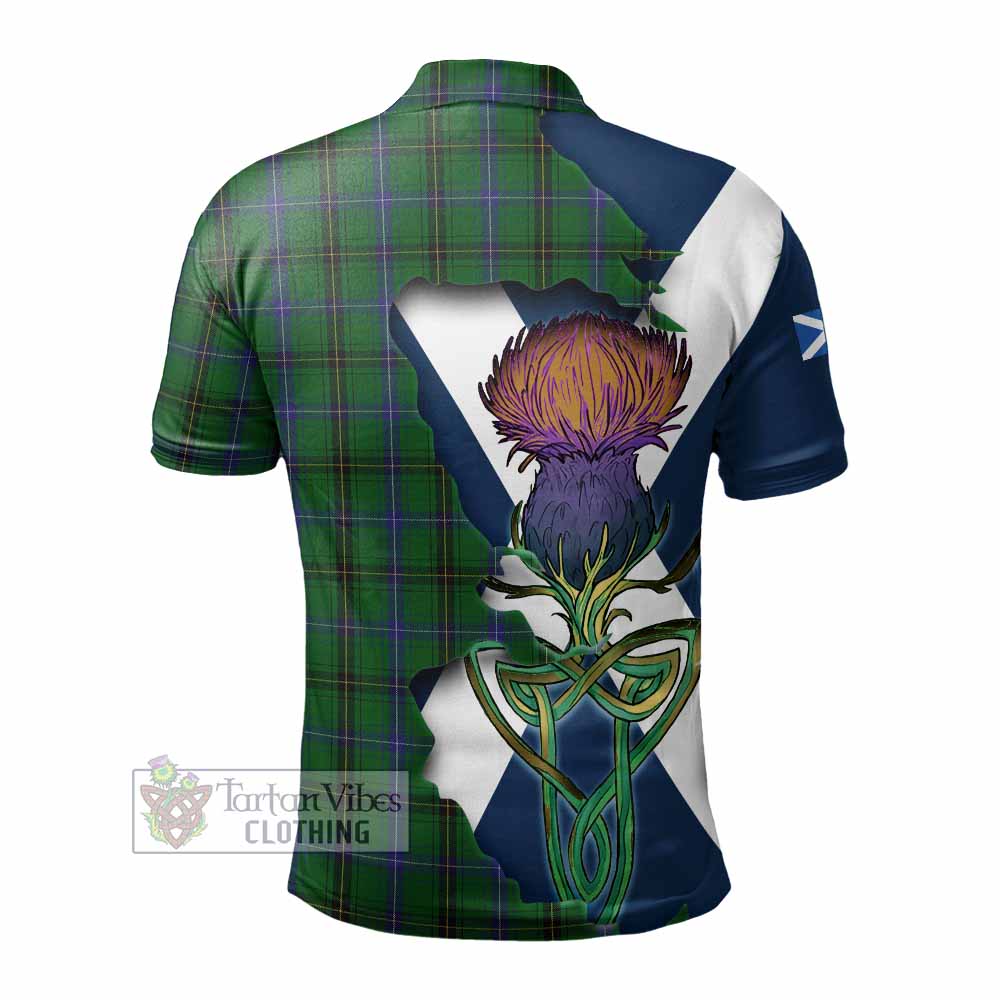 Tartan Vibes Clothing Henderson Tartan Family Crest Polo Shirt Scottish Thistle Celtic Inspired