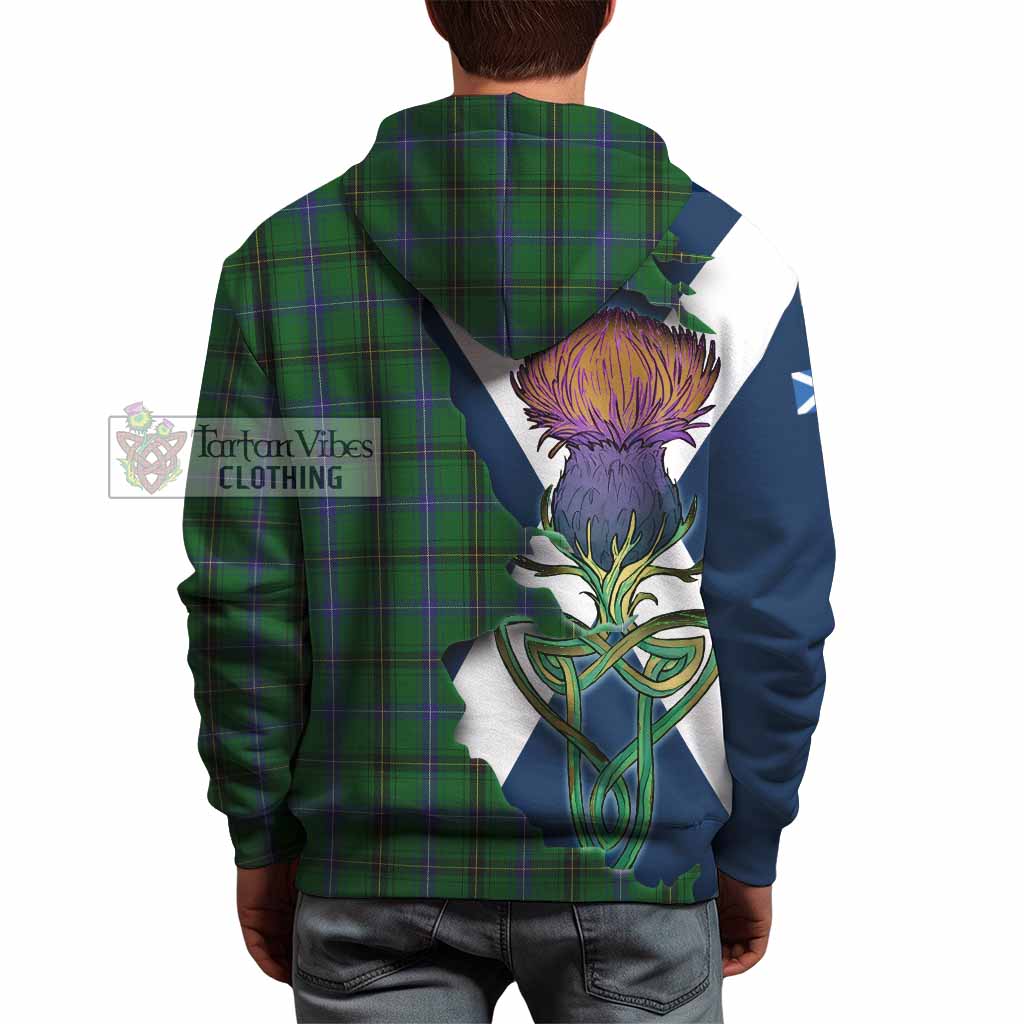 Tartan Vibes Clothing Henderson Tartan Family Crest Hoodie Scottish Thistle Celtic Inspired