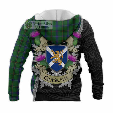 Henderson Tartan Family Crest Knitted Hoodie Lion Rampant Royal Thistle Shield Celtic Inspired