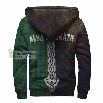Henderson Tartan Family Crest Sherpa Hoodie Alba Gu Brath Be Brave Lion Ancient Style