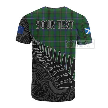 Tartan Vibes Clothing Henderson Crest Tartan Cotton T-shirt with New Zealand Silver Fern Half Style