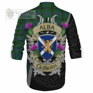 Tartan Vibes Clothing Henderson Tartan Family Crest Ghillie Kilt Shirt Lion Rampant Royal Thistle Shield Celtic Inspired