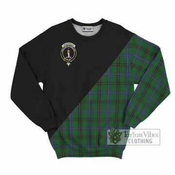 Henderson Tartan Sweatshirt with Family Crest and Military Logo Style - Tartanvibesclothing Shop