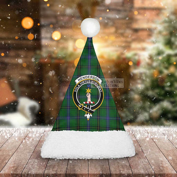 Tartan Vibes Clothing Henderson Tartan Christmas Santa Hats with Family Crest