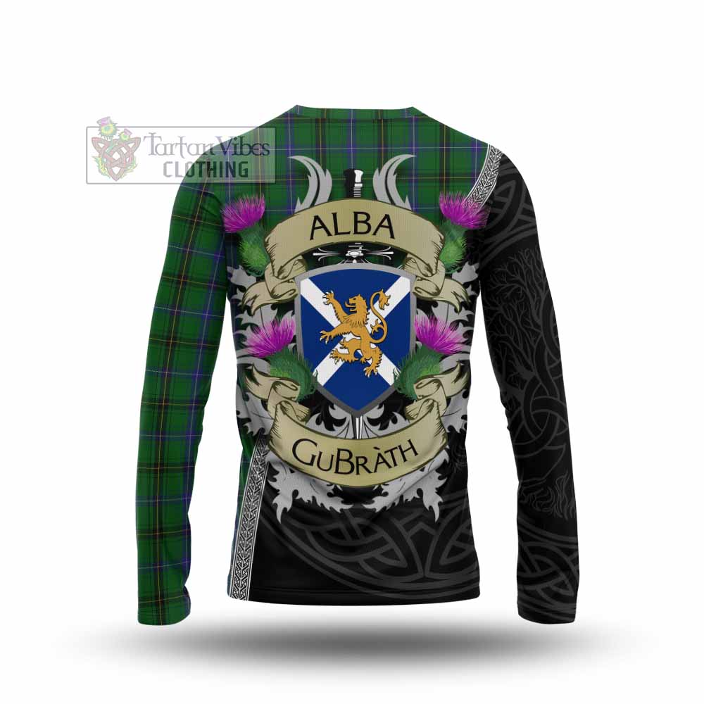 Tartan Vibes Clothing Henderson Tartan Family Crest Long Sleeve T-Shirt Lion Rampant Royal Thistle Shield Celtic Inspired