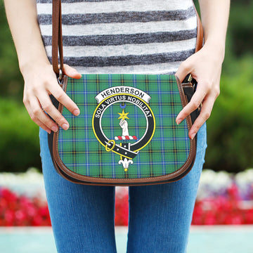 Henderson Ancient Tartan Saddle Bag with Family Crest