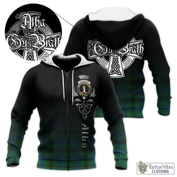 Henderson Ancient Tartan Knitted Hoodie Featuring Alba Gu Brath Family Crest Celtic Inspired