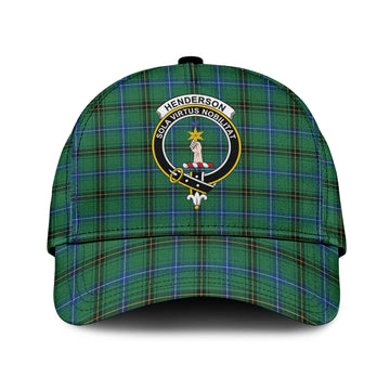 Henderson Ancient Tartan Classic Cap with Family Crest