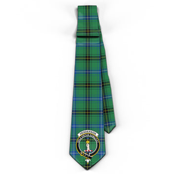 Henderson Ancient Tartan Classic Necktie with Family Crest