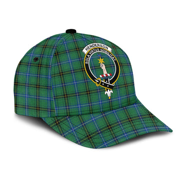 Henderson Ancient Tartan Classic Cap with Family Crest