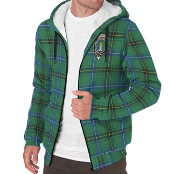 Henderson Ancient Tartan Sherpa Hoodie with Family Crest
