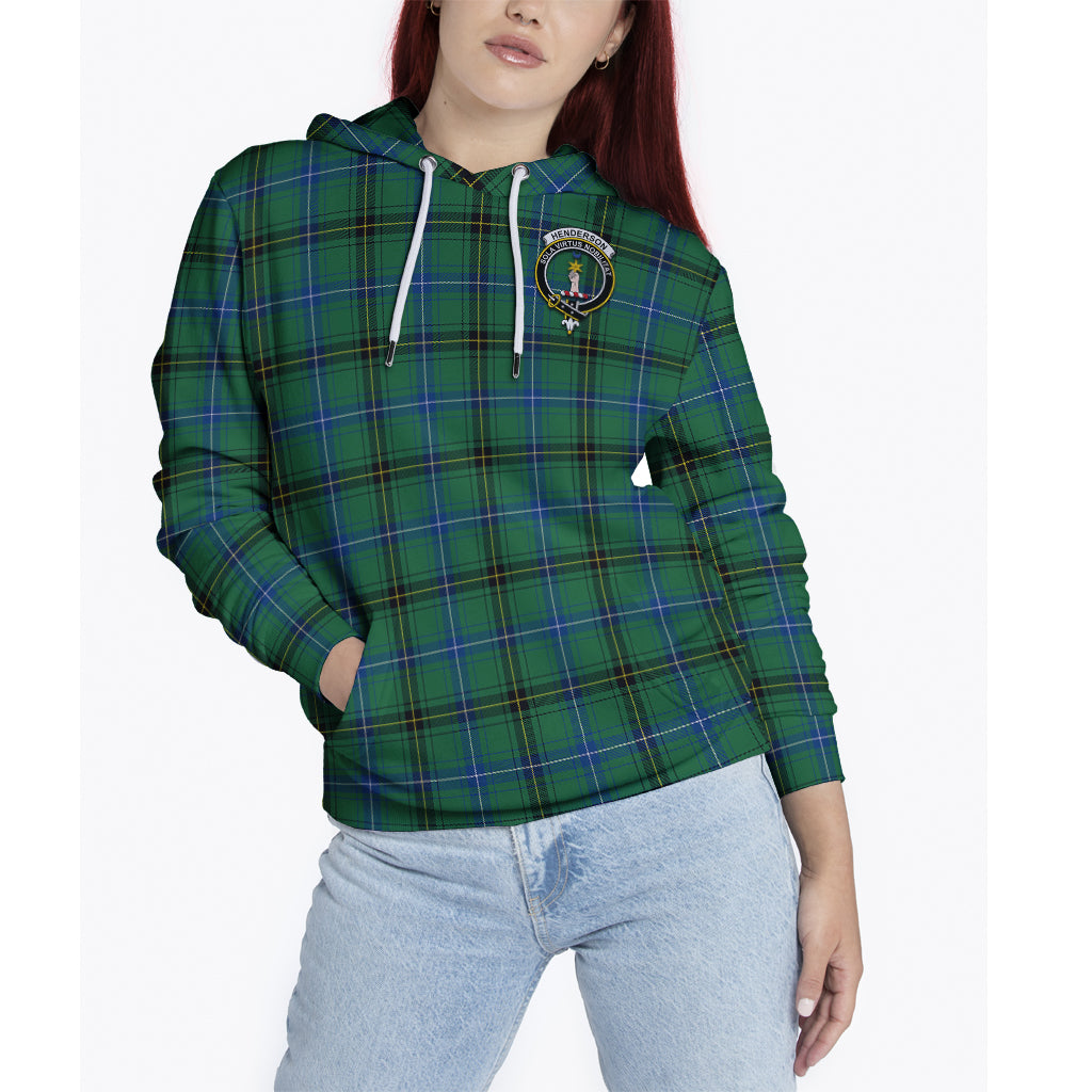 Henderson Ancient Tartan Hoodie with Family Crest - Tartanvibesclothing