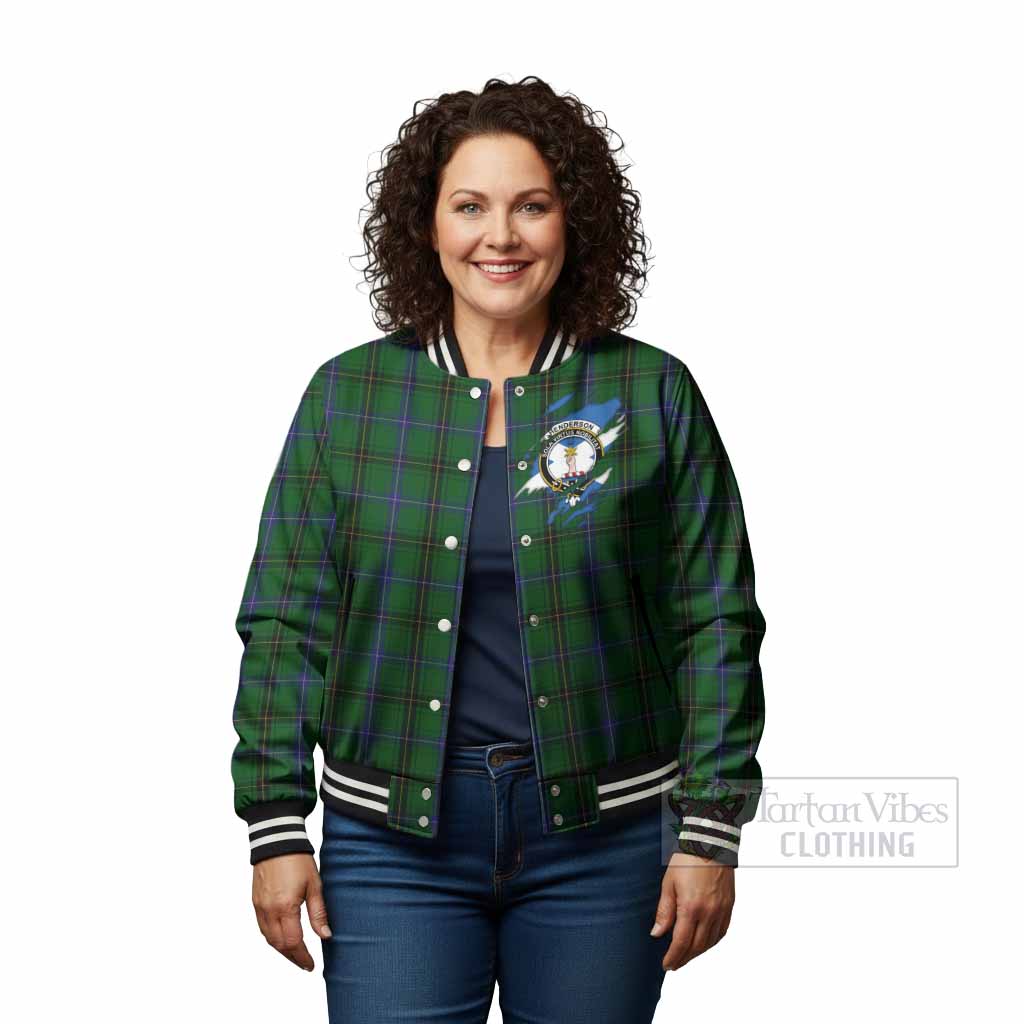 Henderson Clan Crest In Me Tartan Baseball Jacket Scotland Flag Style