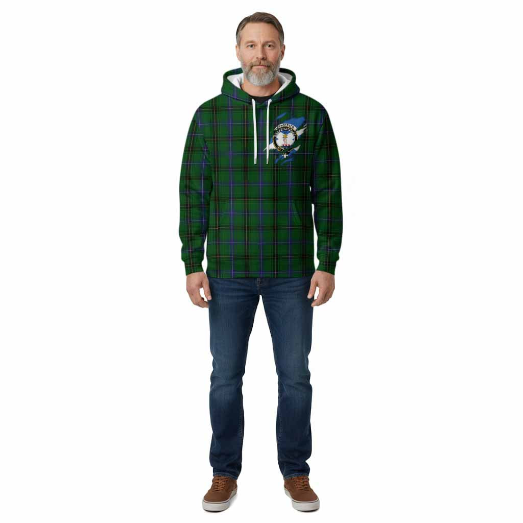 Henderson Clan Crest In Me Tartan Cotton Hoodie Scotland Flag Style