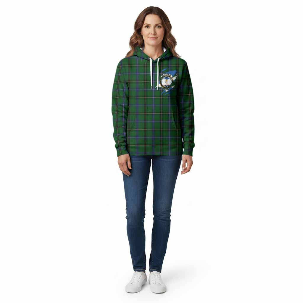 Henderson Clan Crest In Me Tartan Cotton Hoodie Scotland Flag Style