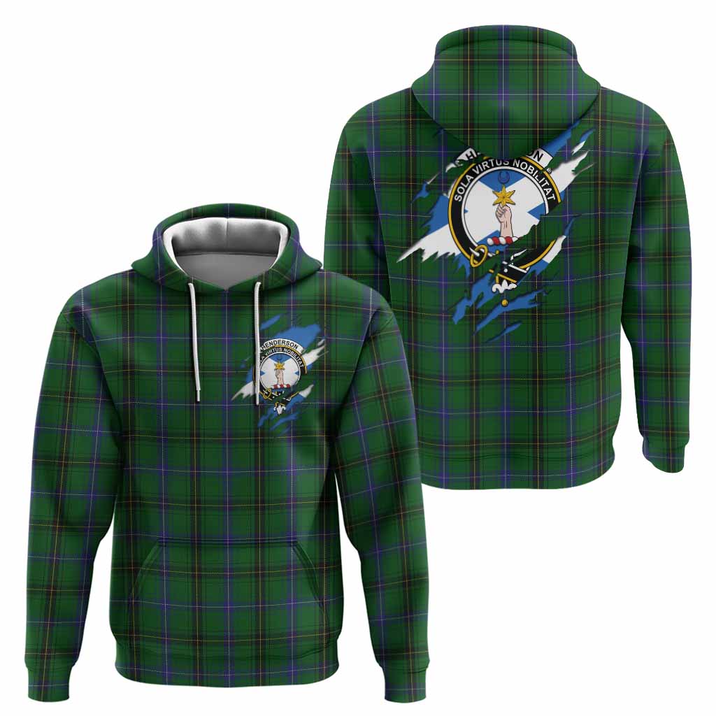Henderson Clan Crest In Me Tartan Hoodie Scotland Flag Style