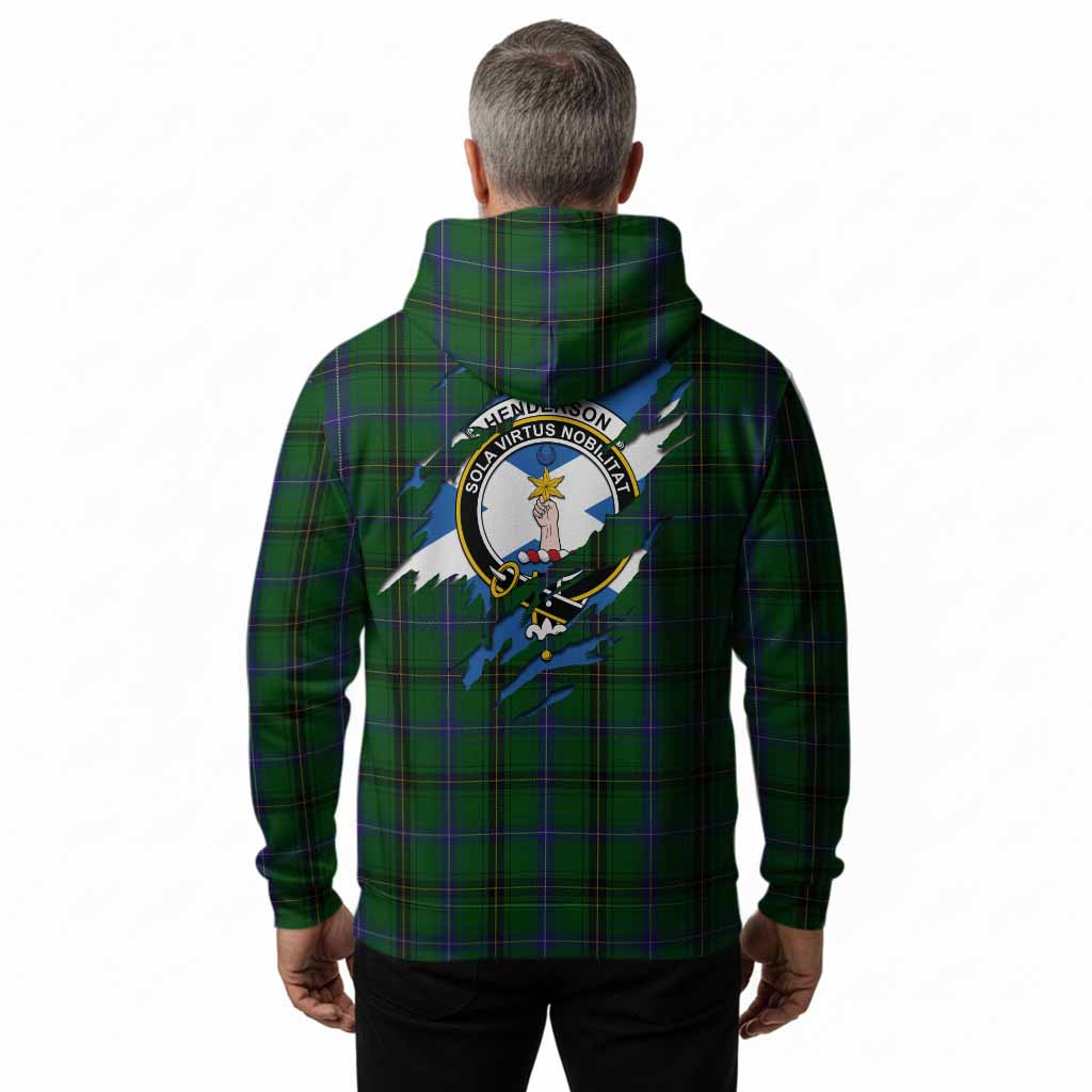 Henderson Clan Crest In Me Tartan Hoodie Scotland Flag Style