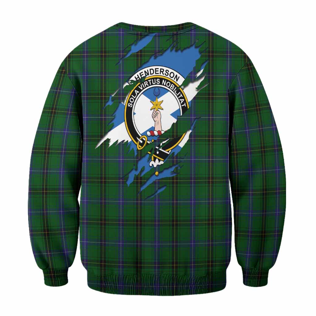 Henderson Clan Crest In Me Tartan Sweatshirt Scotland Flag Style