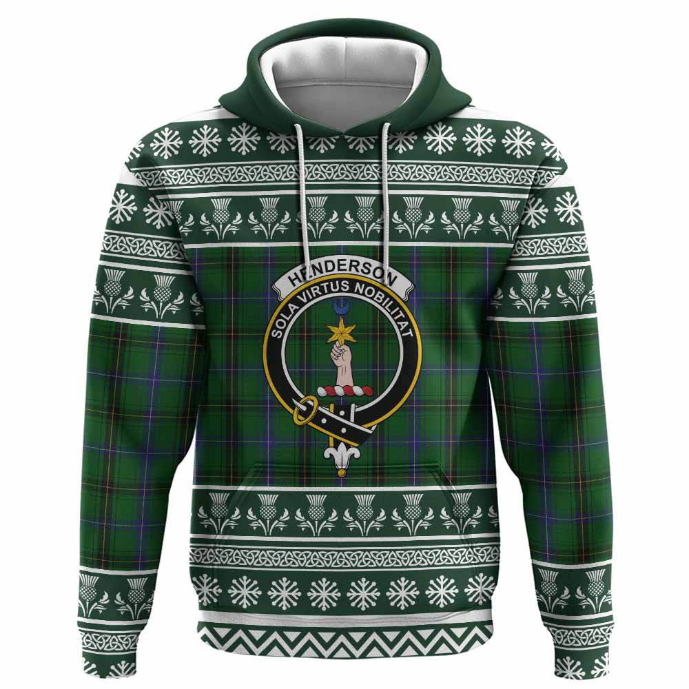 Henderson Clan Tartan Christmas Hoodie with Family Crest - Tartan Vibes Clothing
