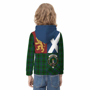 Henderson Crest Tartan Kid Hoodie with Lion Rampant Saltire Style